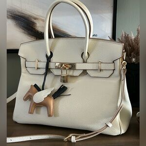 Genuine Leather Birkin Style Bag NEW